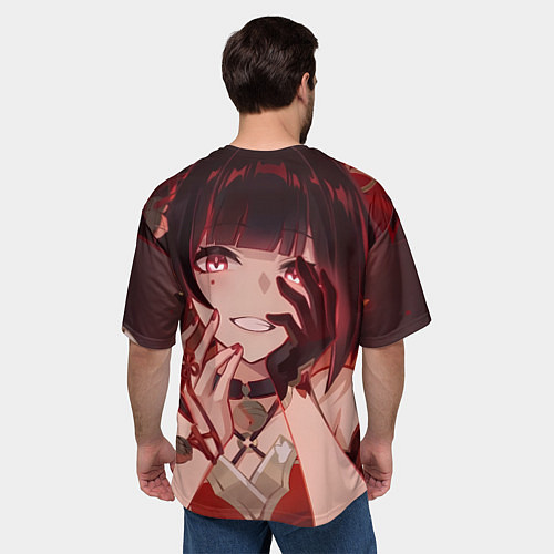 Мужская футболка оверсайз Honkai Star Rail Sparkle smile / 3D-принт – фото 4