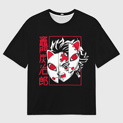 Футболка оверсайз мужская Танкиро Комодо убийца демонов, цвет: 3D-принт