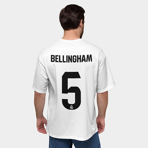Мужская футболка оверсайз Беллингем Реал Мадрид форма 2425 / 3D-принт – фото 4