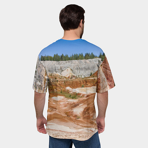 Мужская футболка оверсайз Уральский марс Троицко-Байновское месторождение / 3D-принт – фото 4