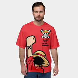 Футболка оверсайз мужская One Piece - captain Monkey D Luffy, цвет: 3D-принт — фото 2