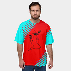 Футболка оверсайз мужская Kizaru abstract rap, цвет: 3D-принт — фото 2