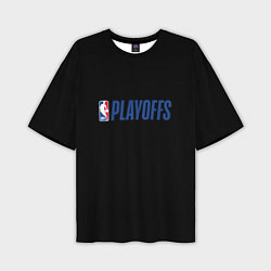 Футболка оверсайз мужская NBA playoffs, цвет: 3D-принт