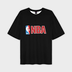 Футболка оверсайз мужская NBA logo, цвет: 3D-принт