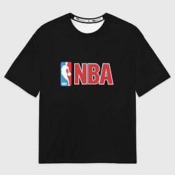 Футболка оверсайз мужская NBA logo, цвет: 3D-принт