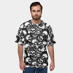 Футболка оверсайз мужская Панк черепа, цвет: 3D-принт — фото 2
