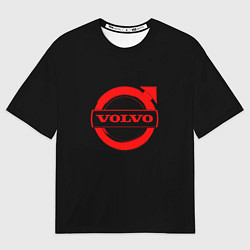 Футболка оверсайз мужская Volvo red logo auto, цвет: 3D-принт