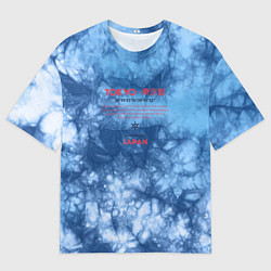 Мужская футболка оверсайз Tokyo: tie-dye blue