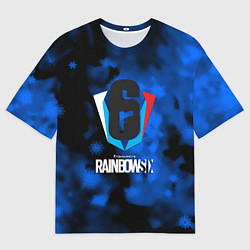 Мужская футболка оверсайз Rainbow six winter