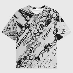 Футболка оверсайз мужская Старая газета, цвет: 3D-принт