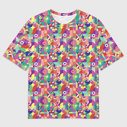 Футболка оверсайз мужская Звезды и другие геометрические фигуры, цвет: 3D-принт