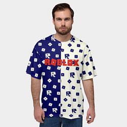 Футболка оверсайз мужская Roblox pattern, цвет: 3D-принт — фото 2