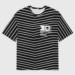 Футболка оверсайз мужская Thirty Seconds to Mars pattern optic, цвет: 3D-принт