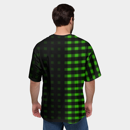 Мужская футболка оверсайз Skoda pattern geometry / 3D-принт – фото 4