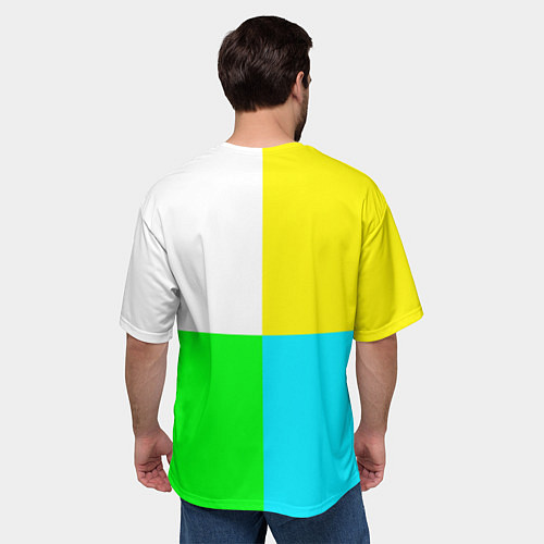 Мужская футболка оверсайз Borussia color cport / 3D-принт – фото 4