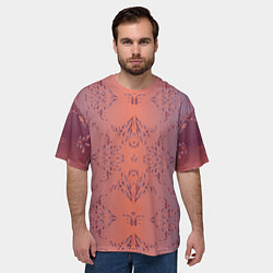 Футболка оверсайз мужская Векторные узоры, цвет: 3D-принт — фото 2