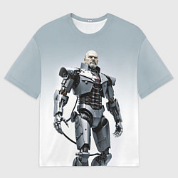 Футболка оверсайз мужская Cyber Lenin - ai art, цвет: 3D-принт