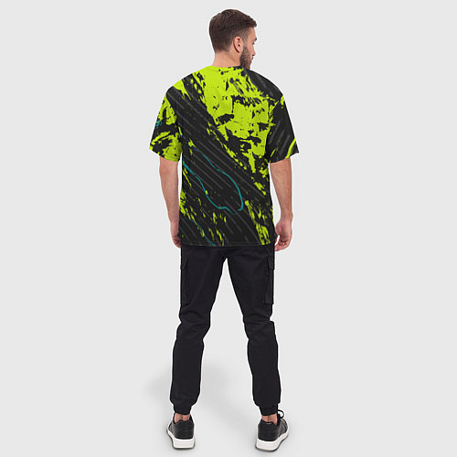 Мужская футболка оверсайз Абстрактный узор с концепцией / 3D-принт – фото 4