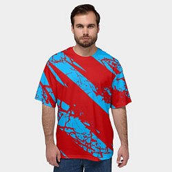 Футболка оверсайз мужская Абстрактный узор с концепцией, цвет: 3D-принт — фото 2