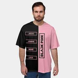 Футболка оверсайз мужская Blackpink южнокорейская группа, цвет: 3D-принт — фото 2