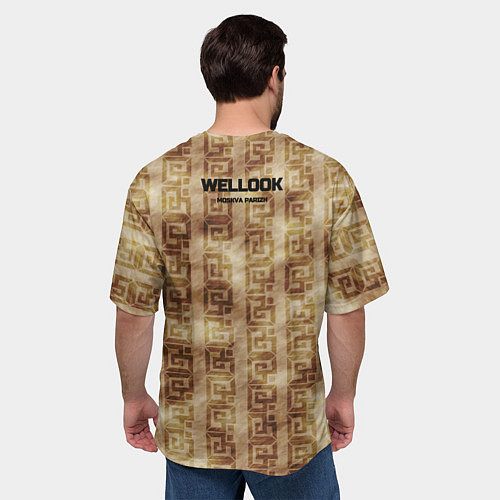 Мужская футболка оверсайз Arican Maps Art / 3D-принт – фото 4