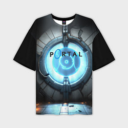 Мужская футболка оверсайз Portal logo game