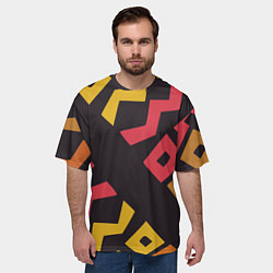 Футболка оверсайз мужская Абстракция - этно мотивы, цвет: 3D-принт — фото 2