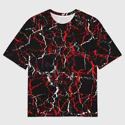 Футболка оверсайз мужская Абстрактная текстура мраморного вида, цвет: 3D-принт