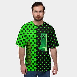 Футболка оверсайз мужская Minecraft creeper pattern, цвет: 3D-принт — фото 2