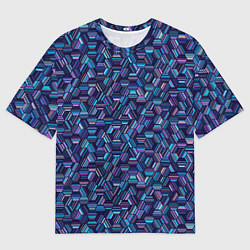 Мужская футболка оверсайз Геометрический шестиугольный орнамент