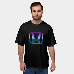 Футболка оверсайз мужская Honda neon logo, цвет: 3D-принт — фото 2