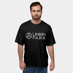 Футболка оверсайз мужская Linkin parrk logo chester, цвет: 3D-принт — фото 2