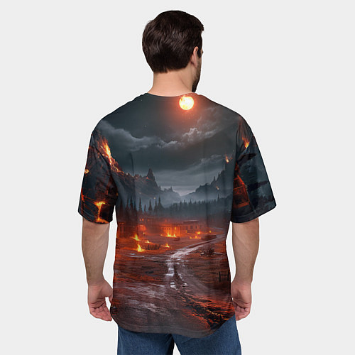 Мужская футболка оверсайз Женский PUBG девушка в огне / 3D-принт – фото 4