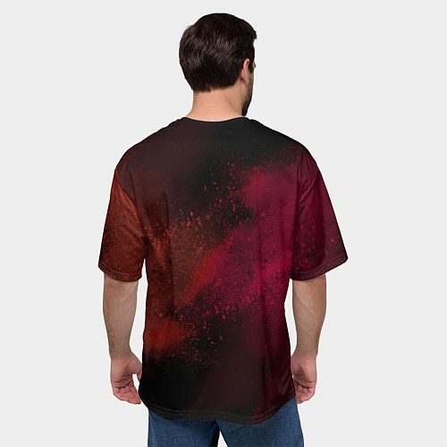 Мужская футболка оверсайз Smile and colors / 3D-принт – фото 4