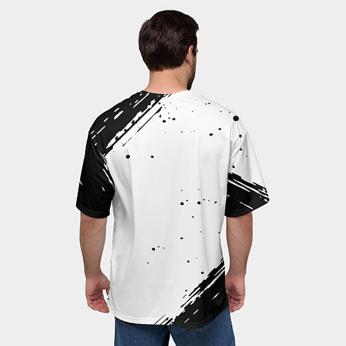 Мужская футболка оверсайз Rainbow six текстура лого шутер / 3D-принт – фото 4