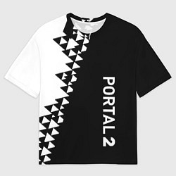 Футболка оверсайз мужская Portal geometry steel, цвет: 3D-принт