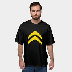 Футболка оверсайз мужская Citroen logo yellow, цвет: 3D-принт — фото 2