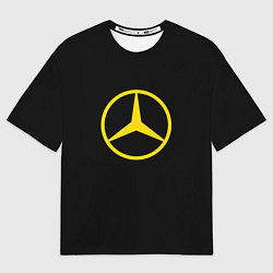 Футболка оверсайз мужская Mercedes logo yello, цвет: 3D-принт