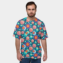 Футболка оверсайз мужская Шарики едут за ролики, цвет: 3D-принт — фото 2