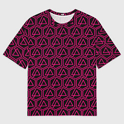 Футболка оверсайз мужская Linkin park pink logo, цвет: 3D-принт