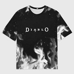 Мужская футболка оверсайз Diablo fire black