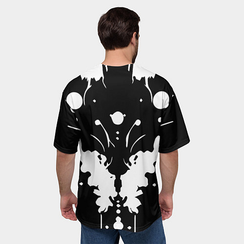 Мужская футболка оверсайз Тест Роршаха - психоделика / 3D-принт – фото 4