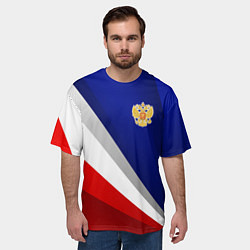 Футболка оверсайз мужская Россия - униформа федерации, цвет: 3D-принт — фото 2