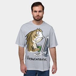 Футболка оверсайз мужская Сонный палтус, цвет: 3D-принт — фото 2