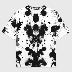 Футболка оверсайз мужская The psychedelic Rorschach test - ai art, цвет: 3D-принт