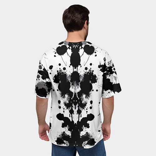Мужская футболка оверсайз The psychedelic Rorschach test - ai art / 3D-принт – фото 4