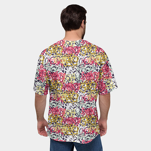 Мужская футболка оверсайз Граффити с узорами / 3D-принт – фото 4