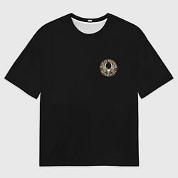 Футболка оверсайз мужская Харлей Дэвидсон дорога позади, цвет: 3D-принт