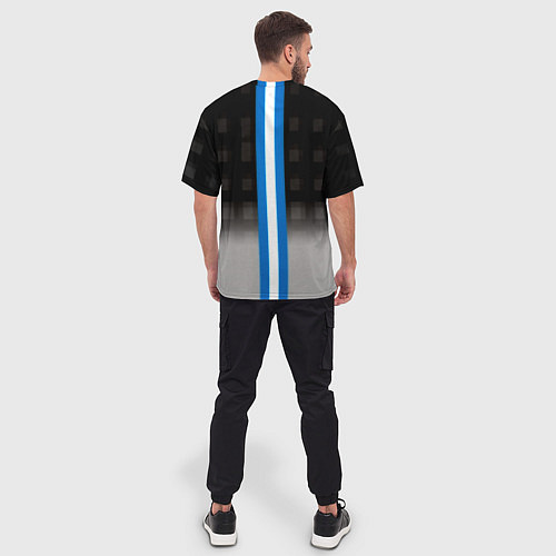 Мужская футболка оверсайз Chelsea fc sport geometry / 3D-принт – фото 4