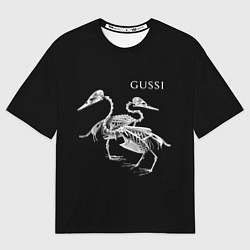 Футболка оверсайз мужская Gussi - two skeletons of a goose, цвет: 3D-принт